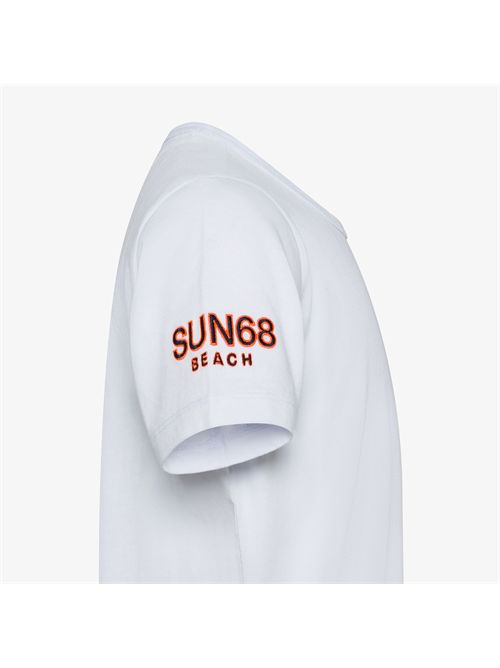 T-shirt in jersey di cotone bianco SUN 68 | T36340/01